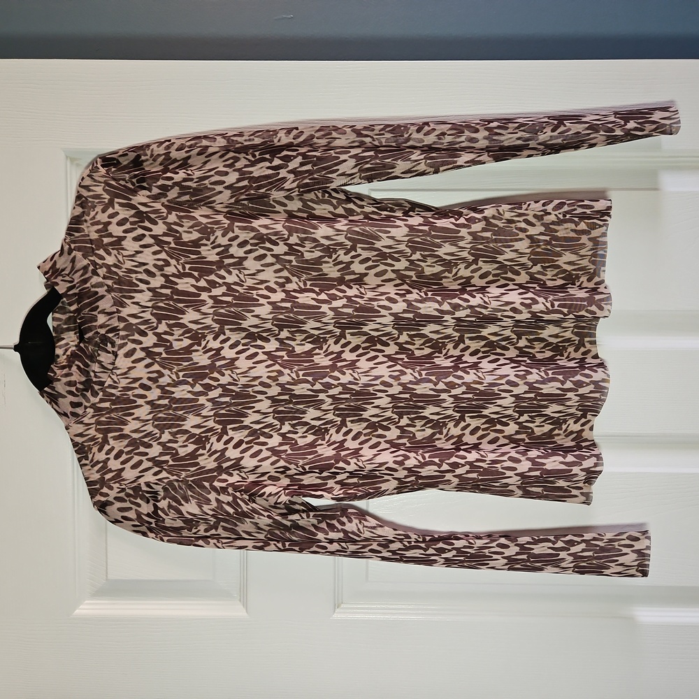 Ted Baker Jumila High Neck Mesh Top - Nude Pink Ted Size 3